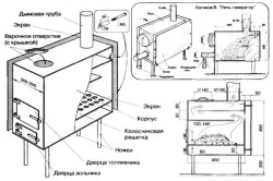 Схема экономной буржуйки