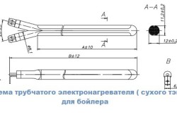 Схема трубчатого электронагревателя