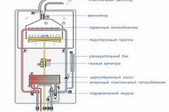 Изображение 2. Конструкция настенного газового котла