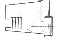 Схема системы отопления с естественной циркуляцией.