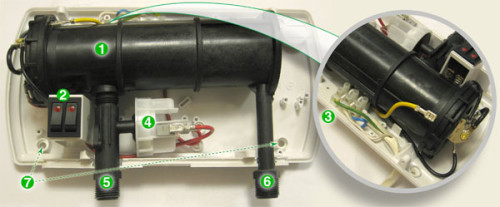 Схема установки проточного нагревателя