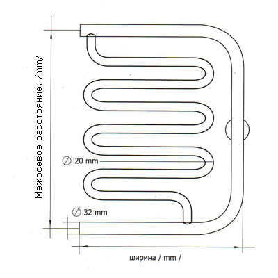 Схема электросварного полотенцесушителя.