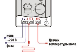 Схема подключения датчика температуры